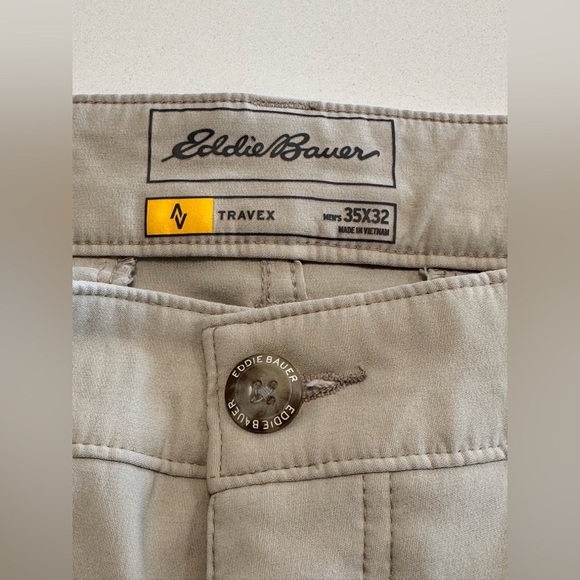 Eddie Bauer Travex Pants Mens 35x32 Horizon Guide Chino Nylon Outdoor Hiking - Picture 5 of 11